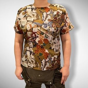 Vintage tea print top